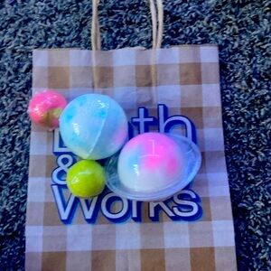 Bath bombs and Bath and body Works bag